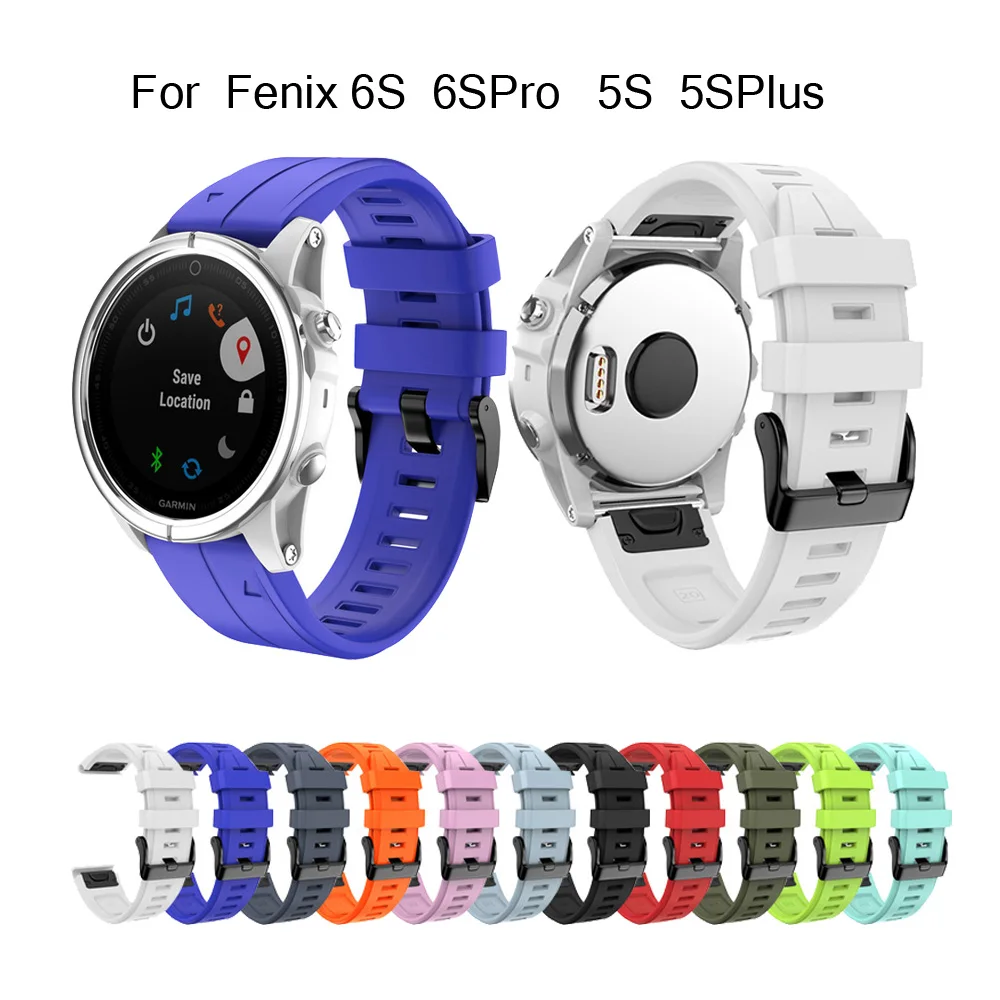 Ремешок для часов QuickFit 20 мм силиконовый браслет Garmin Fenix 5S 6S Pro Easyfit Pius | Электроника