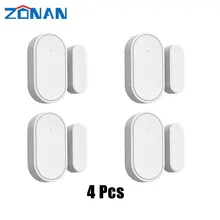 Mini 433mhz sem fio janela porta sensor de controle remoto aplicativos, fechadura da porta wi fi sistema alarme segurança para android ios