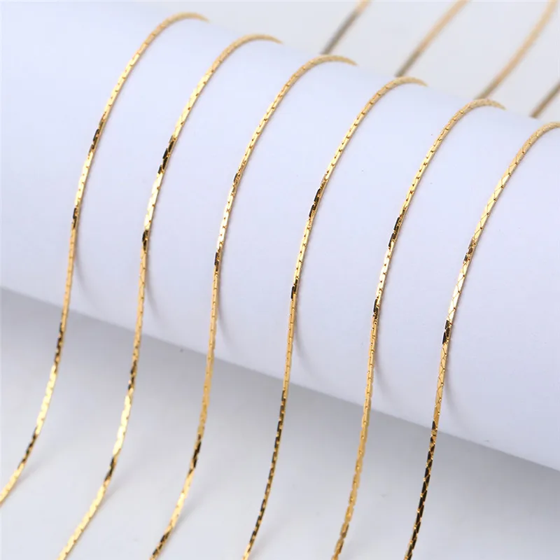 5meters Gold Silver Color Link Chains Bulk Lot 2mm Metal Iron Snake Ball Bead Necklace Chains For Diy Jewelry Making Supplies 6