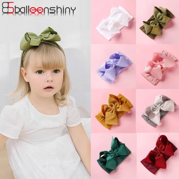 

Balleenshiny DIY Nylon Baby Headband Large Size Ribbon Bow Children's Hair Accessories Colorful Princess Hair Band Headdress