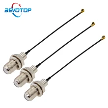 1 pces f para ipx cabo f fêmea para ufl/u. fl/ipx/IPEX-1 fêmea jack rf113 1.13mm rf coaxial trança 3g antena extensão cabo coaxial