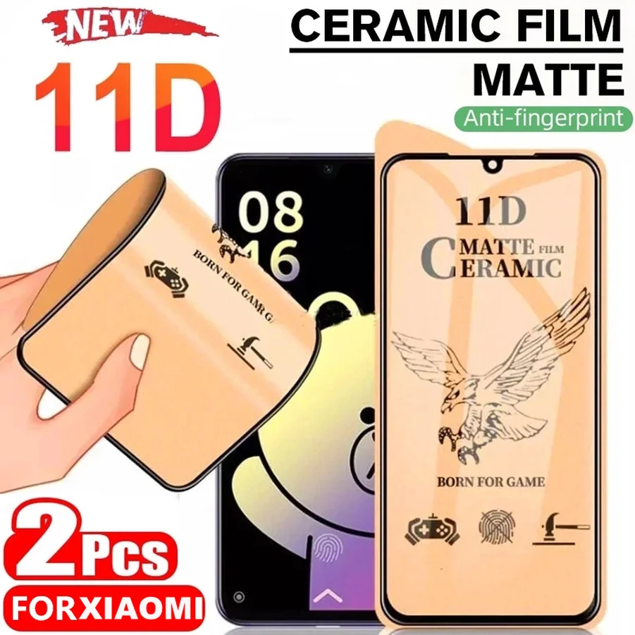 Matte Frosted Ceramic Film for Xiaomi Mi Poco X3 NFC M3 10 Lite 9 SE 9T Pro 8 7 Screen Protector Glass Xiao A3 A1 A2 