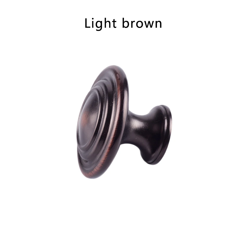 Light Brown Прочные Ручки из цинкового сплава для ящика шкафа винтажная мебель дверная ручка шкафа Ручка для дома аксессуары для мебели гаджет - Цвет: Light Brown