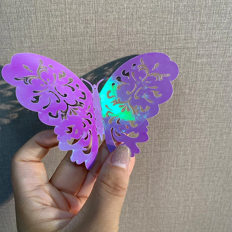 Swirlcolor stickers muraux miroir papillon decoration 3d miroir