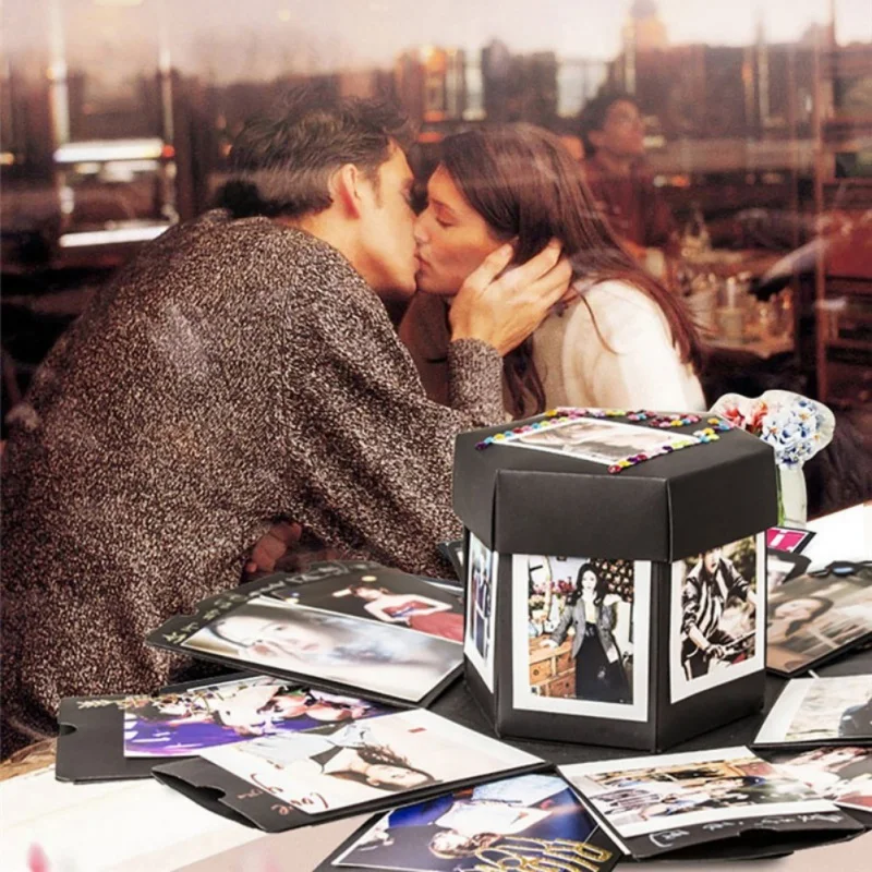 

Valentine DIY Explosion Box Surprise Gift Paper Box Handmade Memory Scrapbook Photo Album Anniversary Birthday Gifts