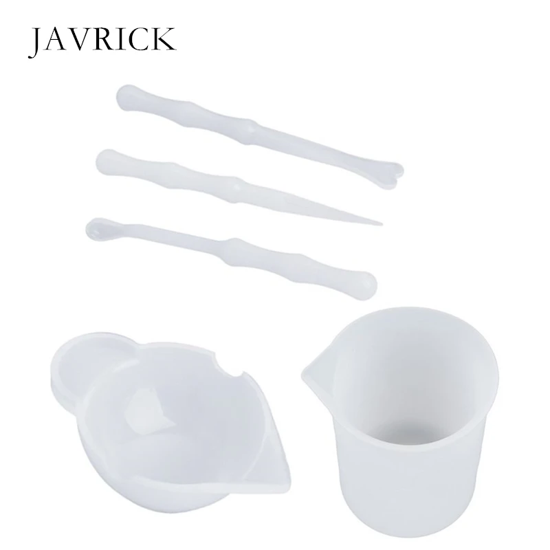 Прозрачные Многоразовые Силиконовые измерительные чашки смешивающие жидкие