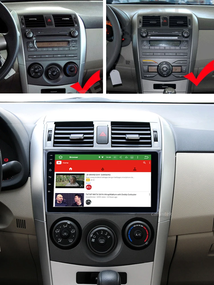 Clearance Car central Multimedia GPS Navigation system Head Unit Radios Android Touch Screen 2 din DVD Player for Toyota Corolla 2007-2013 2