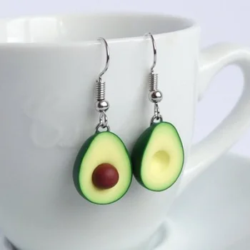 

Green Miniature Avocado Dangle Earrings Food Superfood Funny Earrings For Women Jewelry