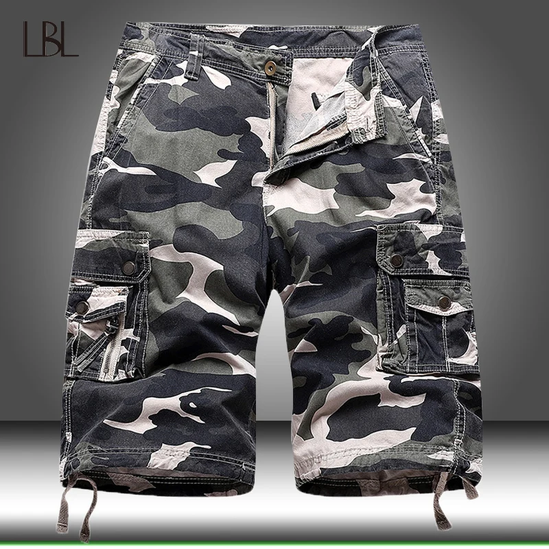 Cargo-Shorts Male Men Camouflage Cotton Summer Casual Cool Comfortable Military Tactical