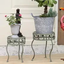 Американский Ретро, кованные железные цветы стул, мясистый цветок полка Деньги завод зеленый завод большой горшок база