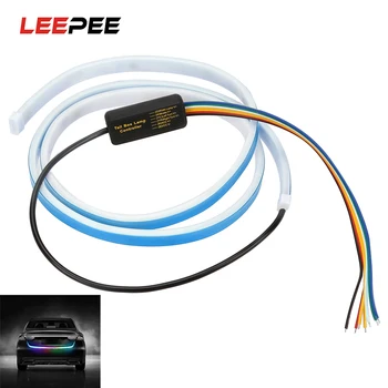 

LEEPEE 12V Car LED Strip Lighting Signal Lamp Brake Turn Signal Rear Trunk Tail Light Reverse Warning Light Dynamic Streamer