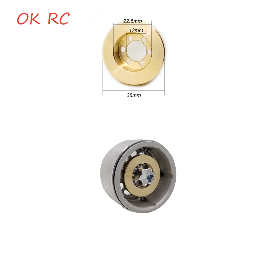 

64g Brass Internal Counterweight for 1.9 2.2 inch Wheel Rims For RC Crawler Axial SCX10 90046 D90 TF2 Traxxa TRX4