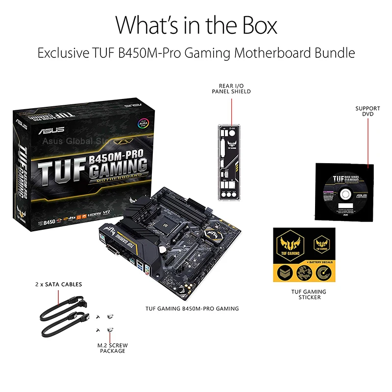 Asus TUF B450M-PRO GAMING B450 With AMD Ryzen 5 2600