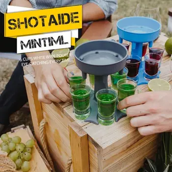 

6 Shot Glass Dispenser and Holder Mintiml Shotaide Liquor Dispenser and Carrier Alcohol Dispenser Bottle Shots
