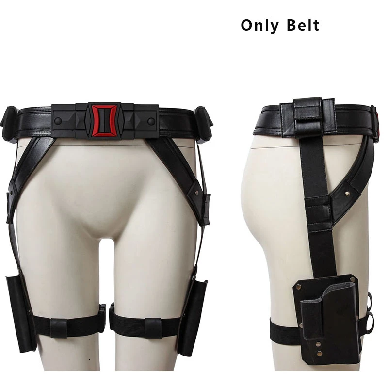 Only belt holster Marvel черный костюм вдовы Наташа романофф Косплей взрослых Хэллоуин костюмы для женщин Белый Необычные комбинезон кобура сапоги на заказ - Цвет: Only belt holster