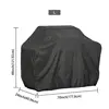 BBQ Cover Outdoor Dust Waterproof Weber Heavy Duty Grill Cover Rain Protection Outdoor Barbecue Cover Round Bbq Grill Black 6
