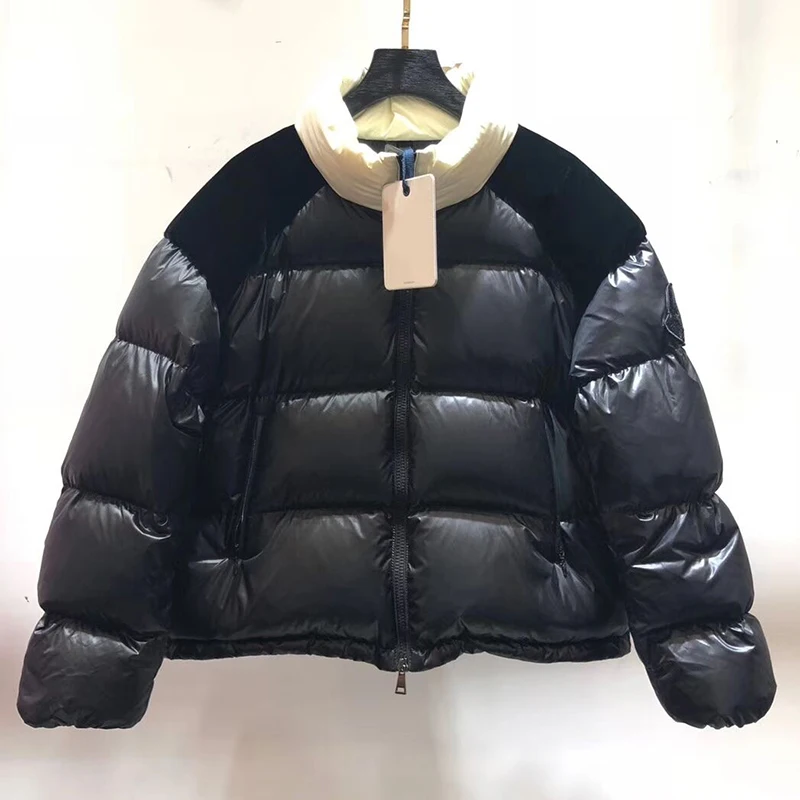 

Down jacket col vers le bas bouffant garder au chaud veste noir 2019 hiver haute qualité brillant blanc canard doudoune jacket