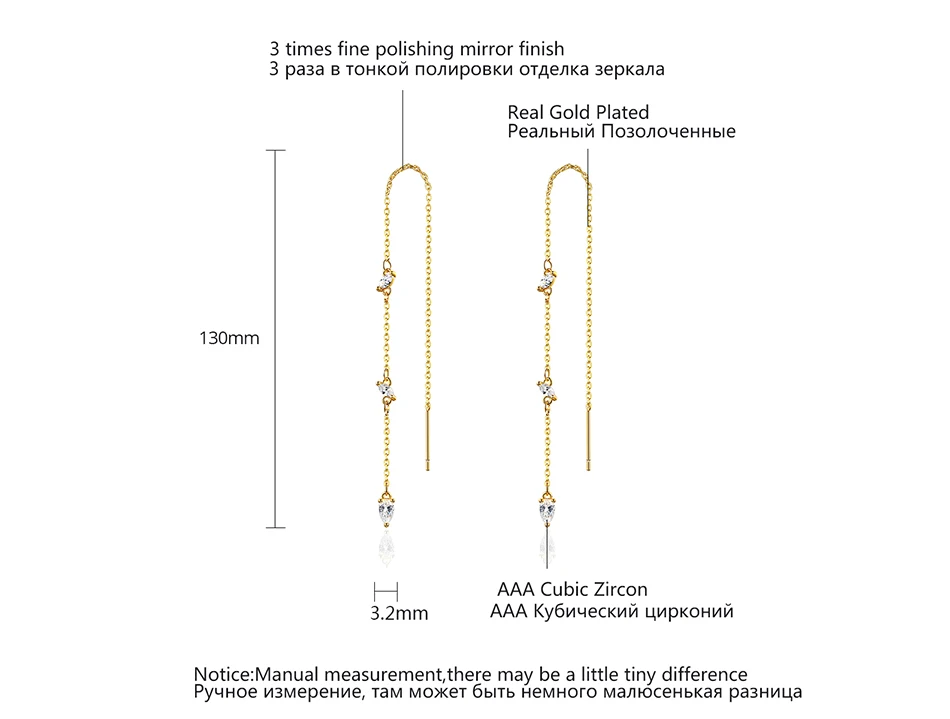 H663d4298b60243d1bf2d5a78ba912663Z Thin Gold Color Tassel Ear Lines for Women Small Clear Cubic Zircons Long Pendant Earrings for Girl Punk Party Jewelry Mallzona