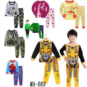 

HEYFRIEND Kids Pajama Sets Children's Autumn Nightgowns Boys Winter Pajamas Tops+Bottoms Girls Sleepwear Baby clothes Sets