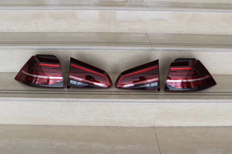 4 pieces Автомобильный Стайлинг светодиодный фонарь для VW Golf 7 Golf 7,5 MK7.5- задний фонарь DRL динамический сигнал тормоза Автомобильные аксессуары Задний фонарь - Цвет: 4 pieces