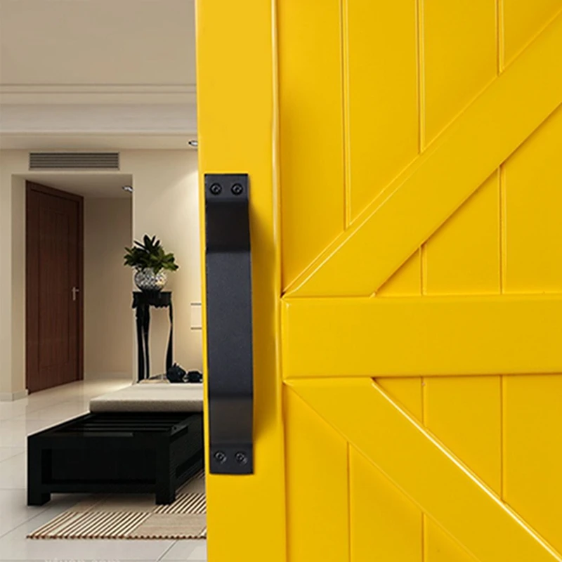 

Simple Sliding Barn Door Handle High Quality Black Carbon Stainless Steel Body Wood Doors Pull Handles