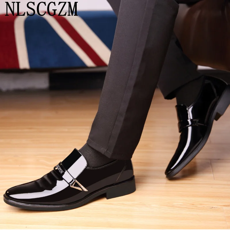Zapatos de charol negro para hombre, mocasines formales para aumentar la altura, Zapatos de vestir para hombre, de fiesta para hombre 2022| Zapatos formales| AliExpress
