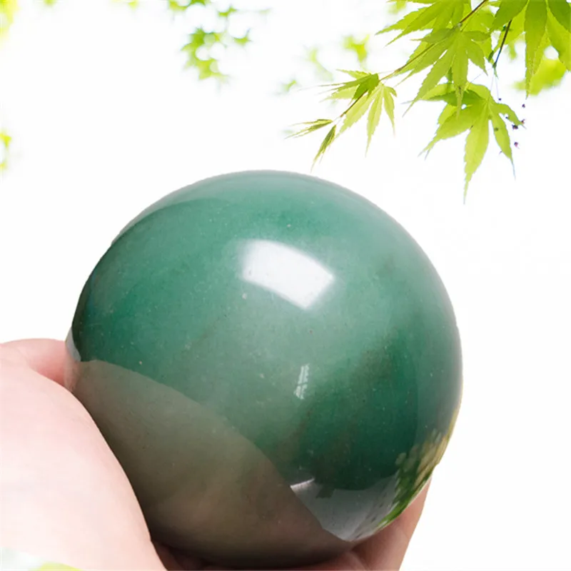 1 шт., divination и Fengshui украшение Зеленый авантюрин большой кристалл глобальная насадка шар 60-90 мм - Цвет: 60mm