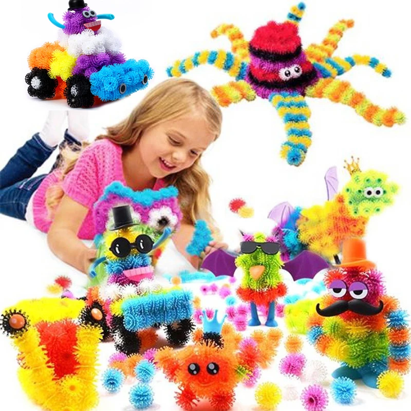 200-1000pcs DIY Thorn Ball Assembling Blocks Toys 3D Model Building Blocks Construction Toys for Children Gifts