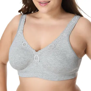 

Hot Sales Women Lace Ultra-Thin Cotton Bra Wire Free Comfortable Underware Plush Size hh88