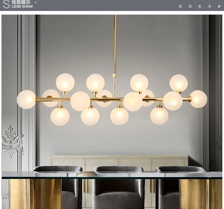 Modern Pendant Lights Black Glass Ball Pendant Lamp Long Line Hanging Lamp For Kitchen Living Room Nordic Globe Light Fixtures