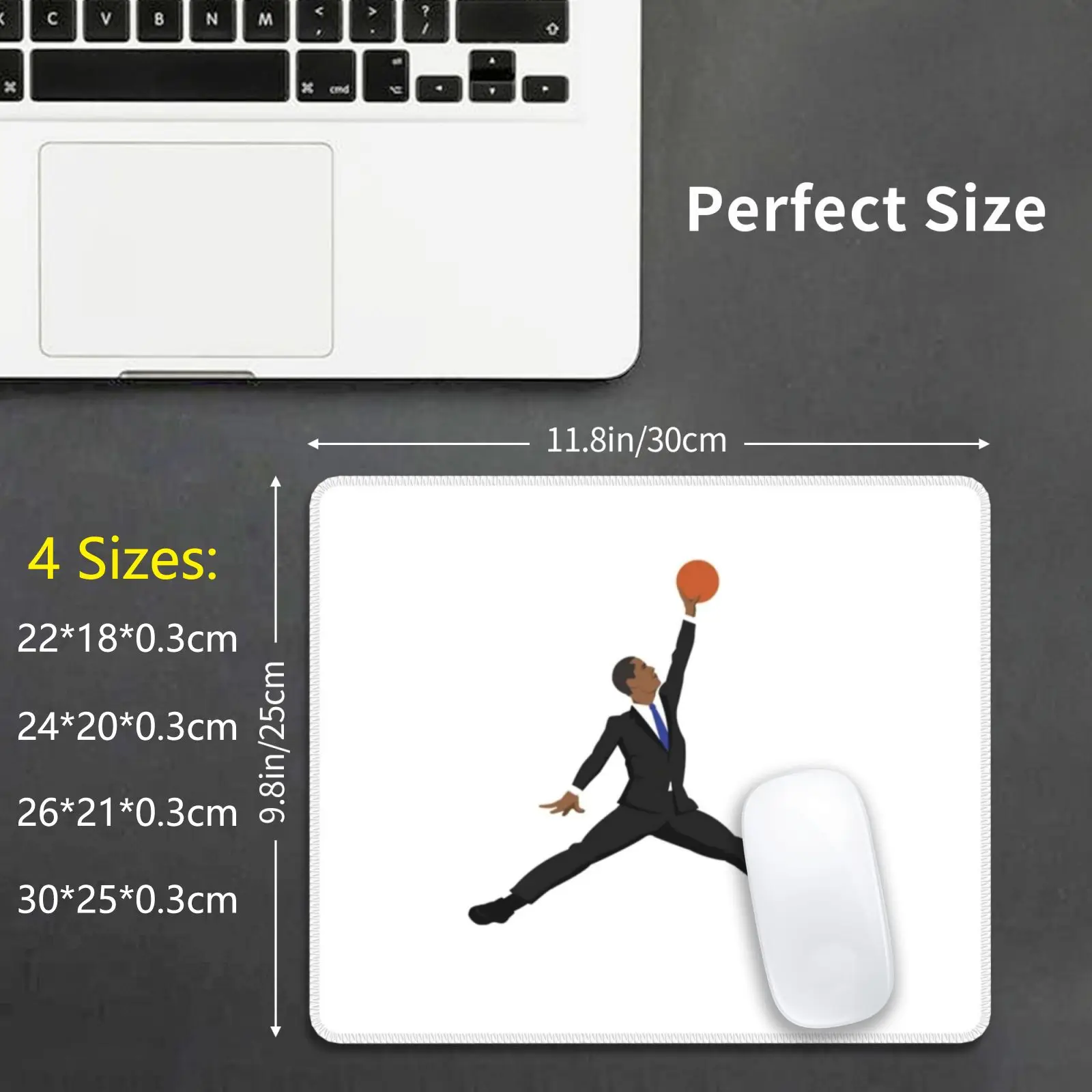 Obama Black Suit X Jumpman Mouse Pad DIY Print Barack President Of The | Компьютеры и офис