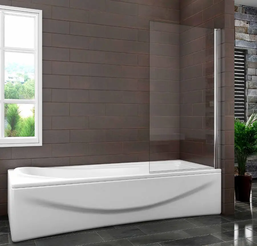 1x6mm 80x140cm Glass Swivel Bathtub Screen Shower Rooms AliExpress