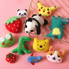 1pc Cartoon Sesame Street panda Plush doll Badges Elmo Cookie Monsters Icons on The Backpack Pin Brooch Pendant plush toys m1
