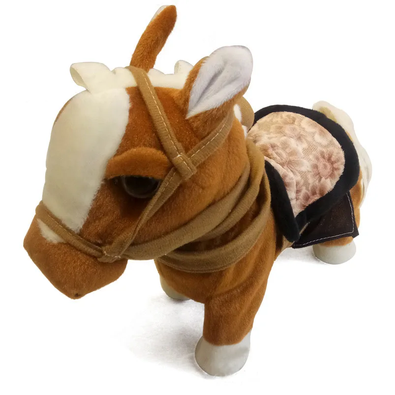 Robot Horse Toy Leash Controled Electronic Horse Plush Interactive Animal Pet Walk Dance Music Toys For Children Birthday Gifts 2