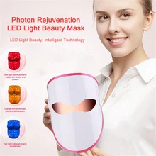 Светодиодный маска для лица, маска для лица, массажная маска для красоты, омоложения кожи, фотонная светодиодный маска, терапия морщин, акне, подтягивающий массажный инструмент для лица