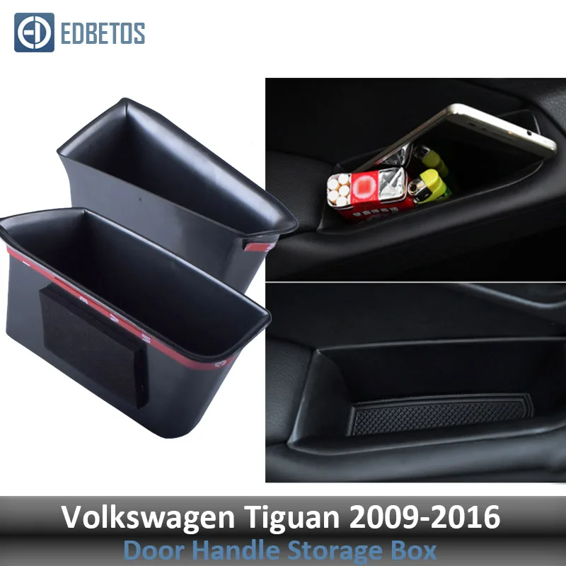 Ящик для хранения дверей Tiguan 2009 2010 2011 2012 2013 межкомнатные дверные ручки контейнер держатель Tiguan интерьер