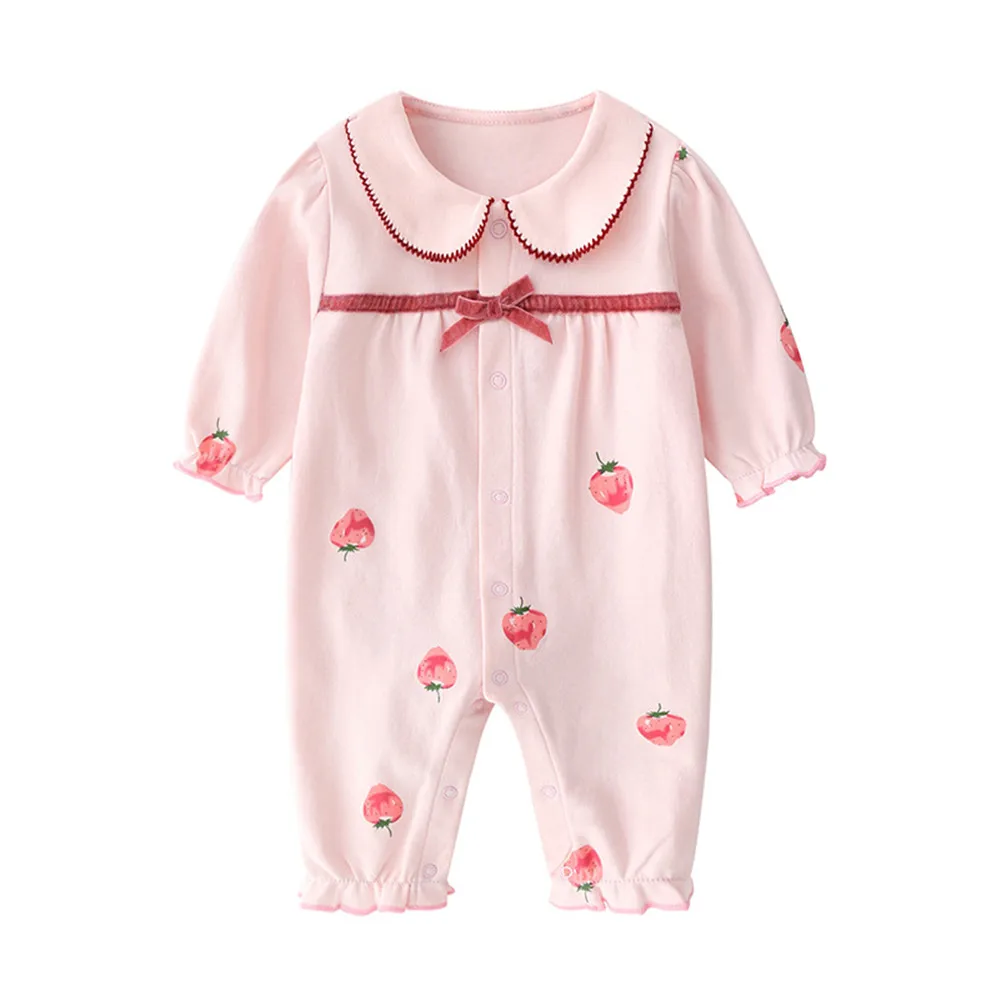 cute baby bodysuits Newborn Infant Romoers Unisex Baby Boy Girl Button Solid Bodysuit One Piece Onesies Spring Autumn Jumpsuit Outfits Clothes bamboo baby bodysuits	 Baby Rompers