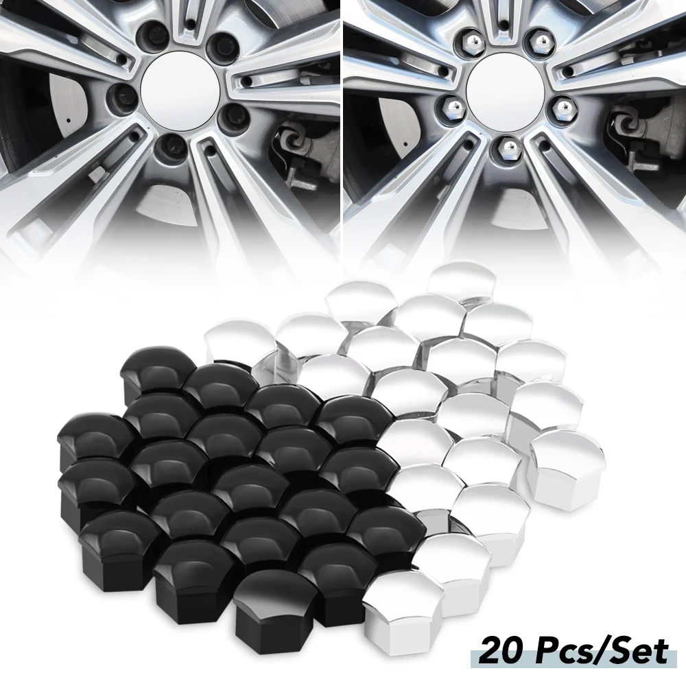 20 Car Bolts Alloy Wheel Nuts Covers 17mm Chrome For  Mercedes SLK-Class R171