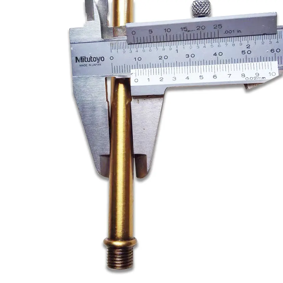2pcs Retro Gold Ancient M10 Outer Teeth Double Head Metal Hollow Straight Tube Table Lamp Lamp Holder Connection Tube DIY table lamp