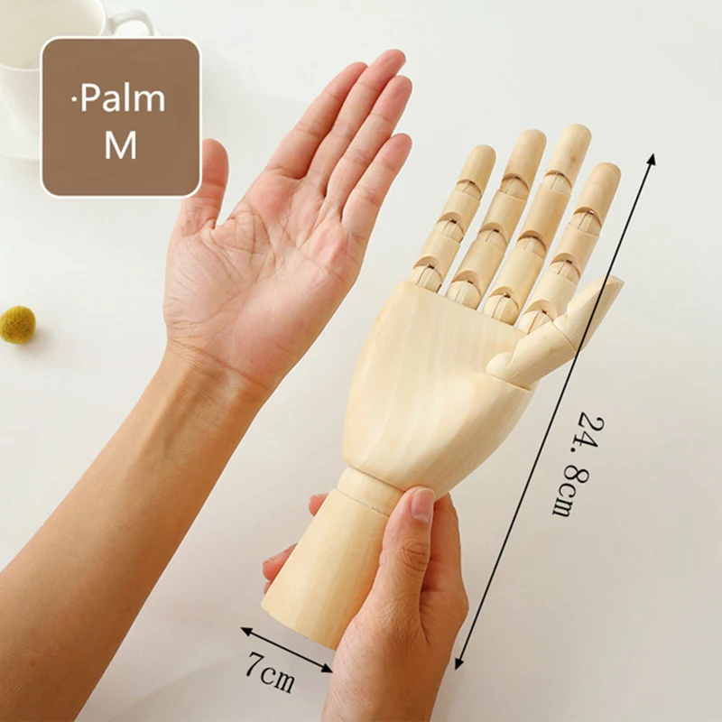 Hand model M Креативные Деревянные Художественные модели украшения деревянные Кукольное соединение руки дома гостиной офисные настольные украшения аксессуары - Цвет: Hand model M