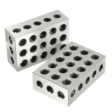 Lathe-Tools Clamping-Block Parallel Precision-0.005mm for 25x50x75mm 23-Holes 2pcs Hardened