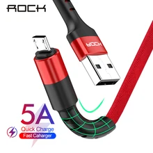 ROCK Micro USB кабель для huawei Xiaomi Redmi Быстрая зарядка Android мобильный телефон usb зарядный шнур микро зарядное устройство кабель для передачи данных