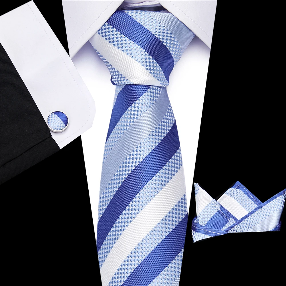 Новые свадебные вечерние мужские галстуки фиолетовые полосатые модные дизайнерские галстуки для мужчин бизнес 8 см Dropshiiping набор галстуков L10003 - Цвет: S109