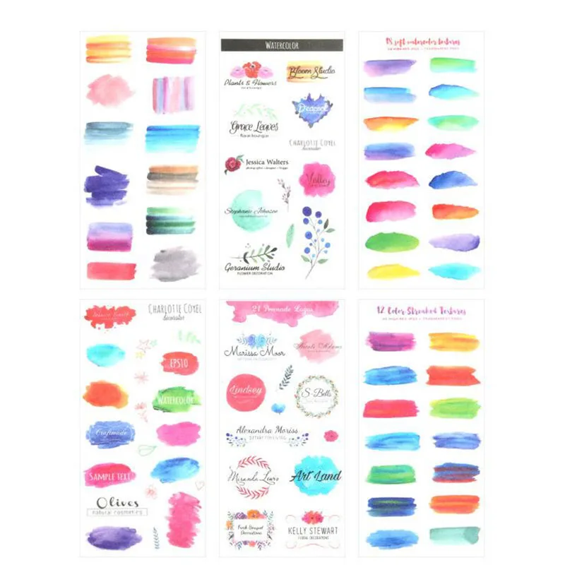 6 шт./пакет оригинальные с сердцем водонепроницаемые наклейки художественные для