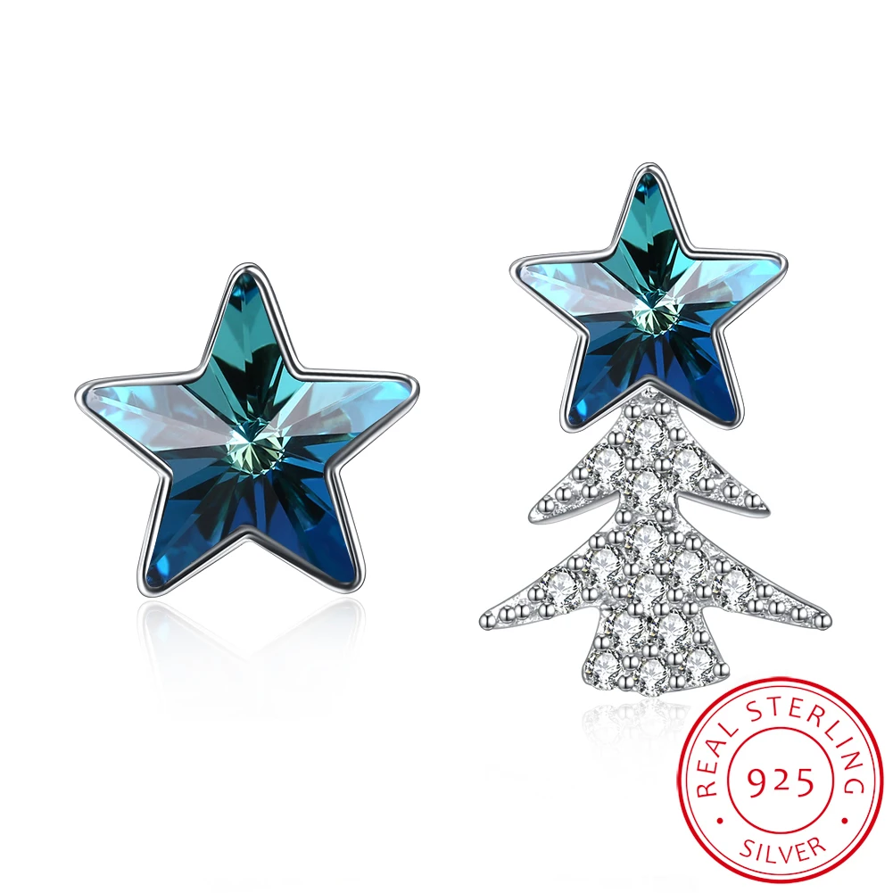 Женские свадебные серьги гвоздики INALIS из стерлингового серебра 925 пробы с