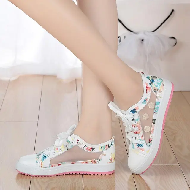 US $13.63 Women casual shoes 2019 new arrivals printed women canvas shoes woman tenis feminino breathable sho
