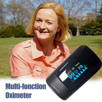 

1Pc Blood Oxygen Monitor Finger Pulse Oximeter Oxygen Saturation Monitor Fast Shipping Without Battery for Home In Stock!