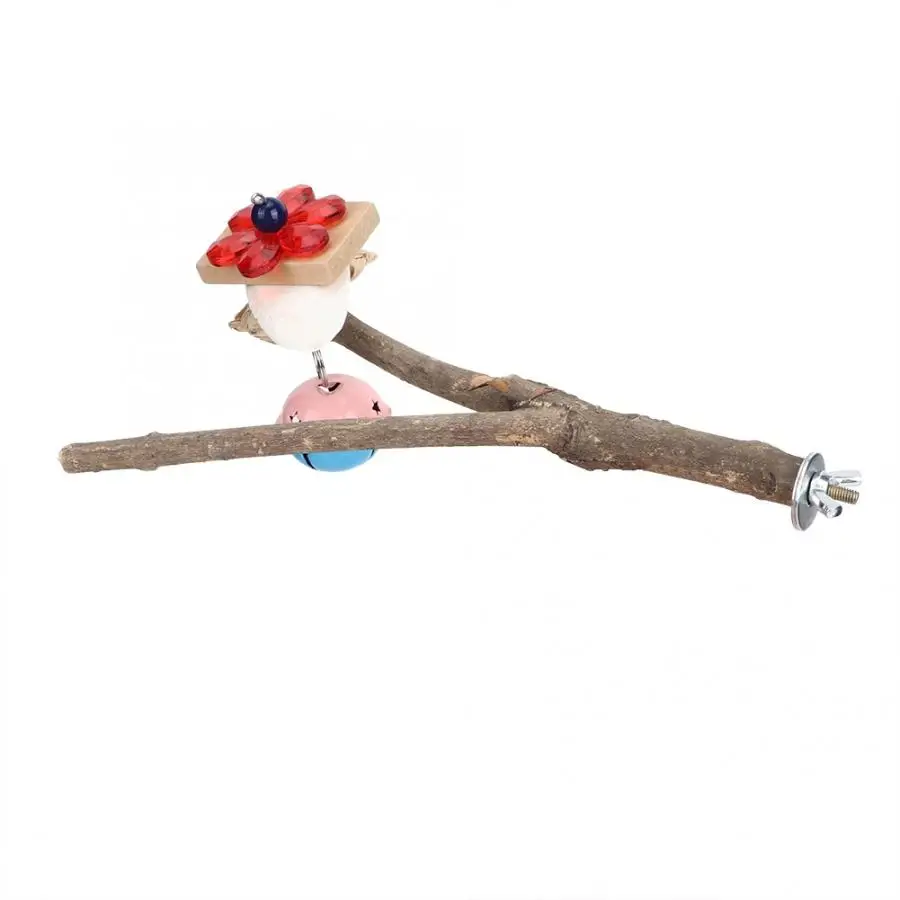 Pet Parrot perches Rack игрушка из натурального дерева вилка с птицей окунь стоящая рама подставка полюс попугай жевательная игрушка для кусания клетка аксессуары