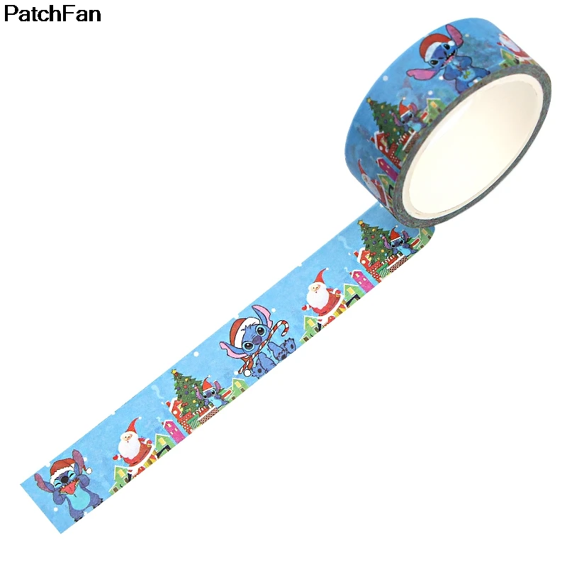 Patchfan стежок мультфильм DIY Скрапбукинг липкий клей Васи бумага маскирующая лента печатные узоры наклейки A2682