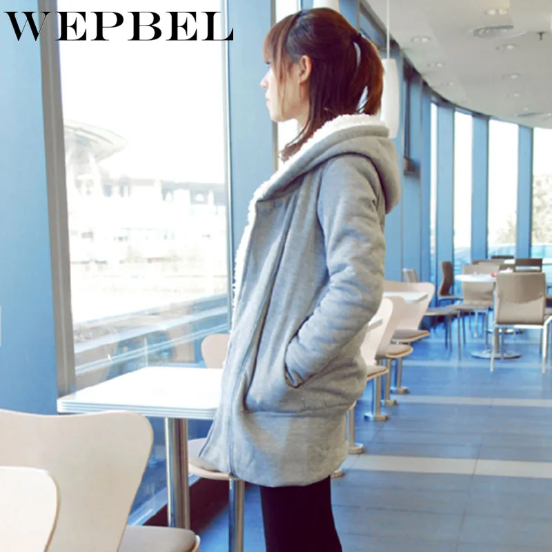 WEPBEL Корея Женская куртка с капюшоном куртка теплая верхняя одежда с капюшоном на молнии VVF
